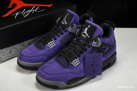 Travis Retro x Jordan Purple Air 4 Scott 0913